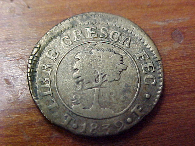 Honduras,-2-Reales,-1847